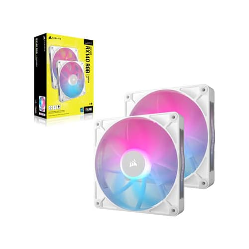 Corsair iCUE Link RX140 RGB 140mm PWM White Cabinet Fan (Dual Pack)
